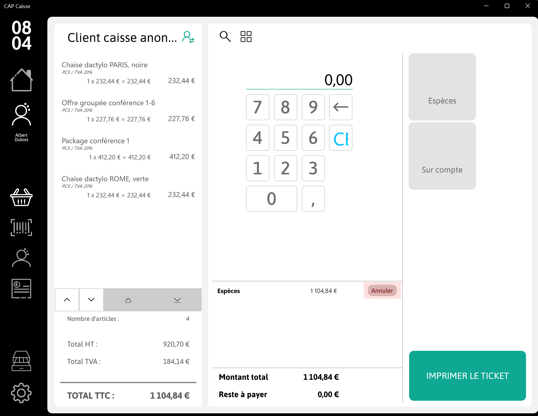 Annuler un paiement