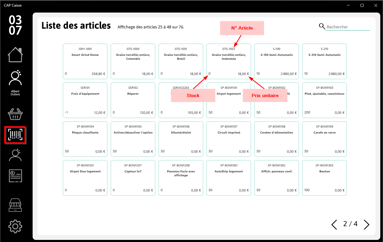 Liste des articles