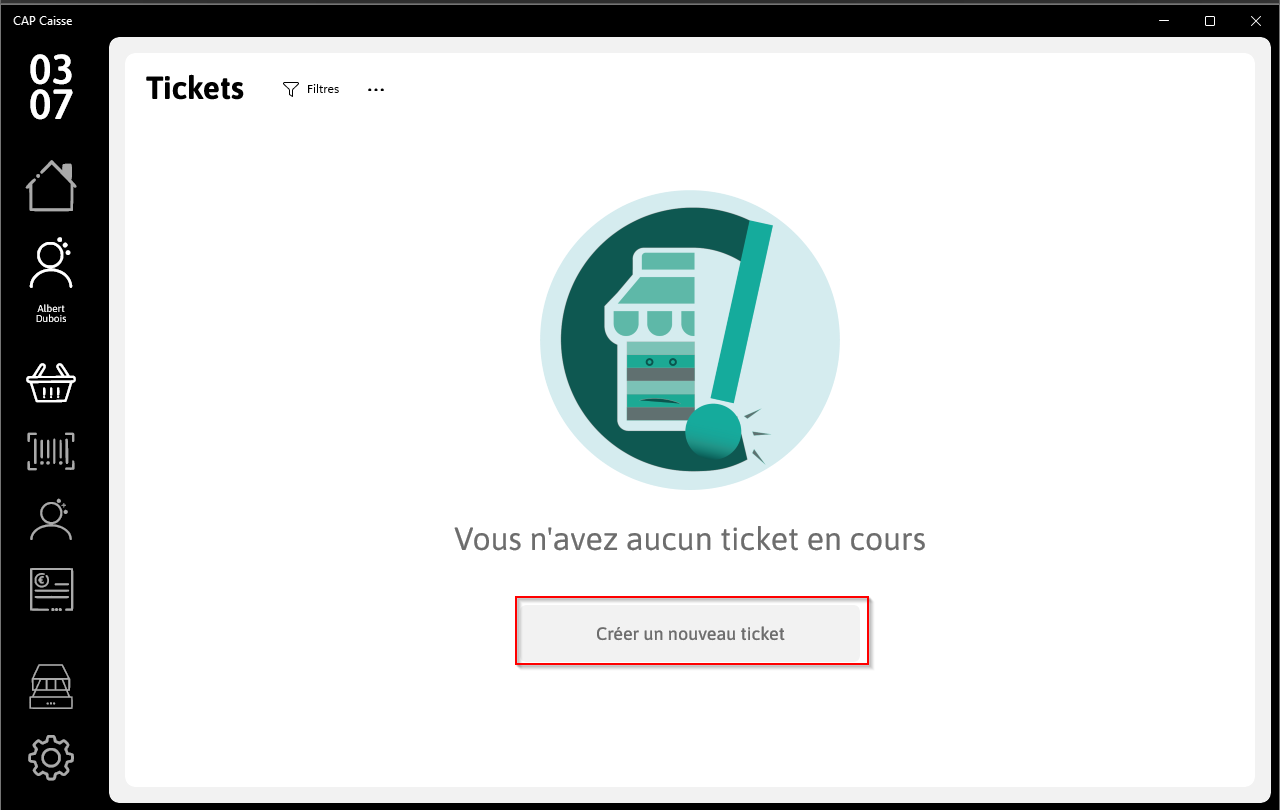 Créer un nouveau ticket