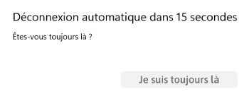 Boîte de dialogue de déconnexion