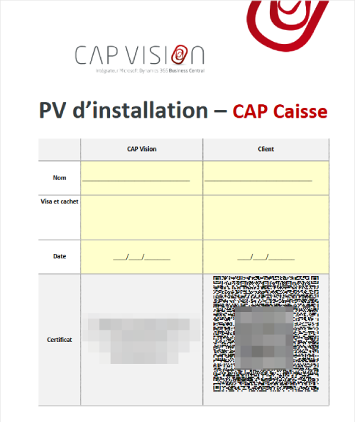 Exemple de procès-verbal d'installation de la caisse