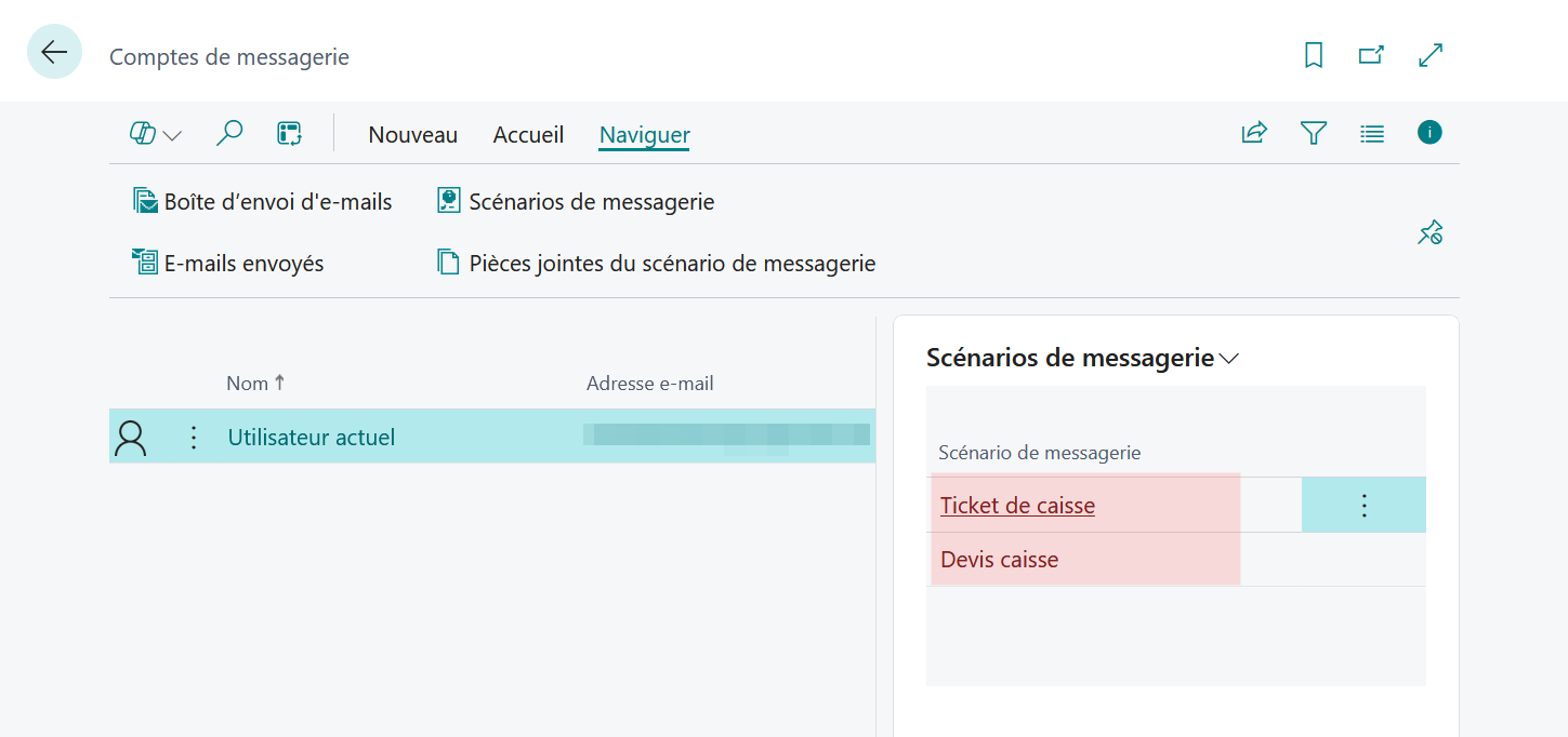 Scénarios de messagerie