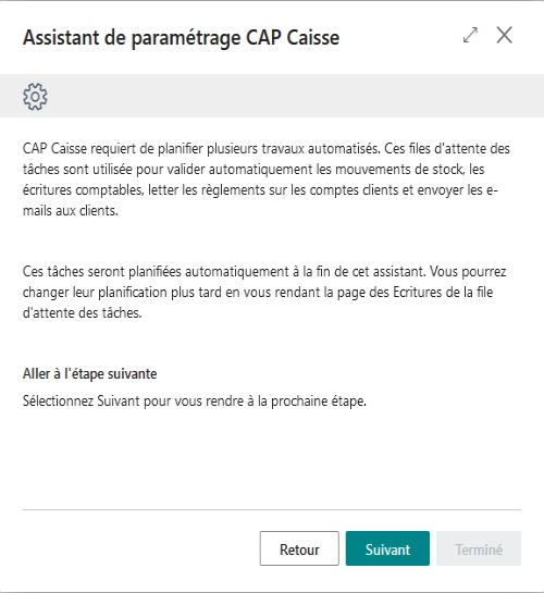 Information sur les tâches planifiées