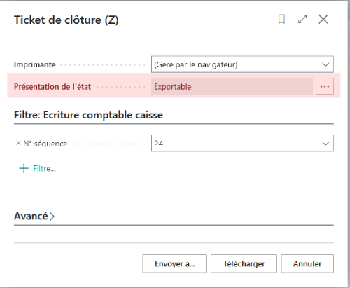 Choisir la présentation Excel