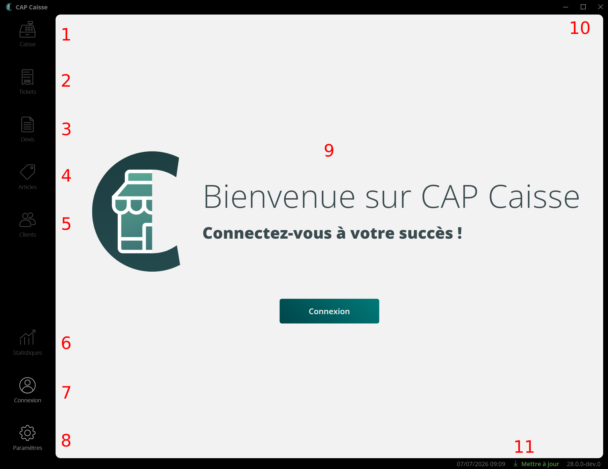 Disposition de l'application