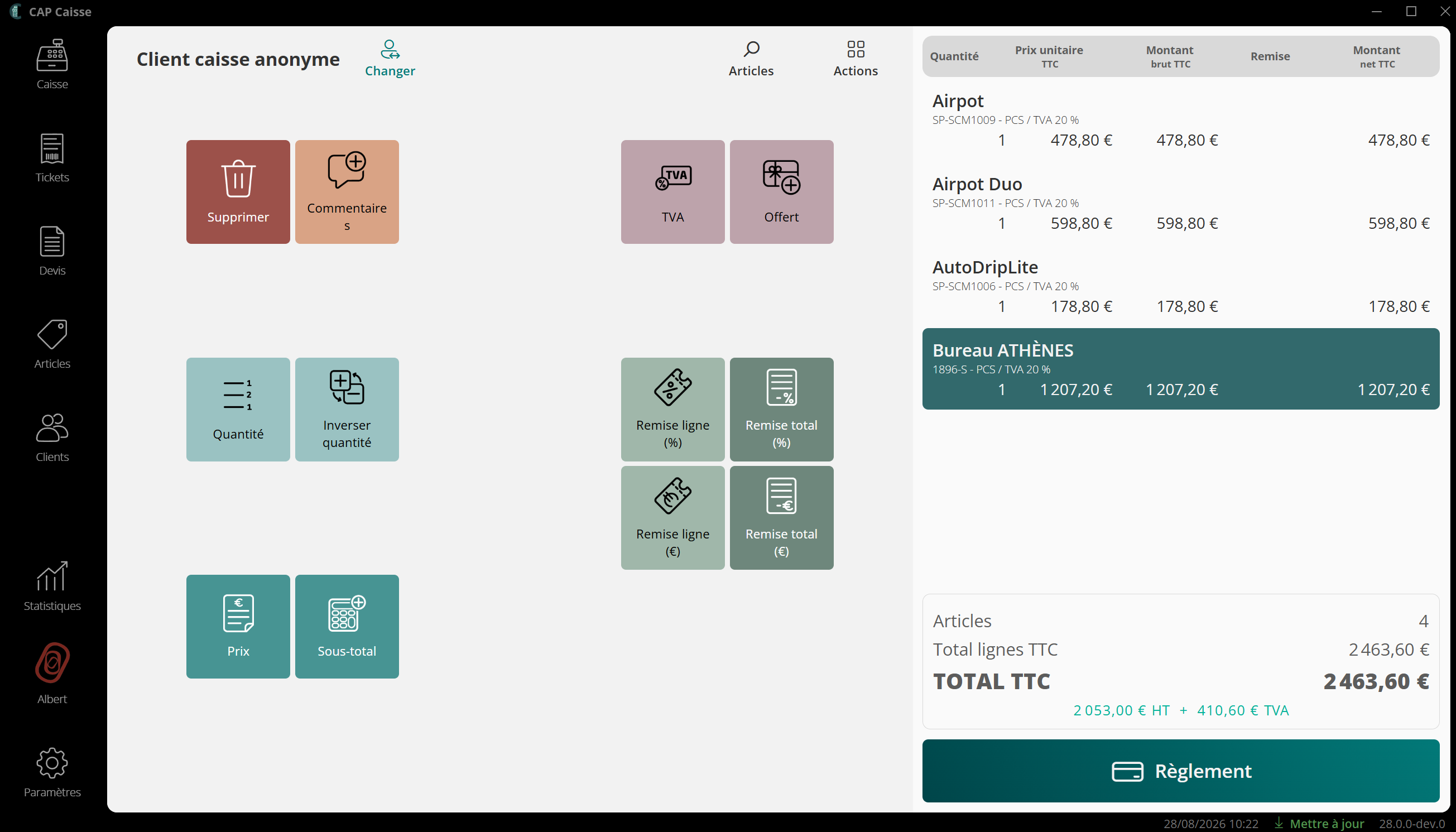 Préférence : disposition de l'interface d'édition ticket