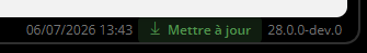 Barre de statut