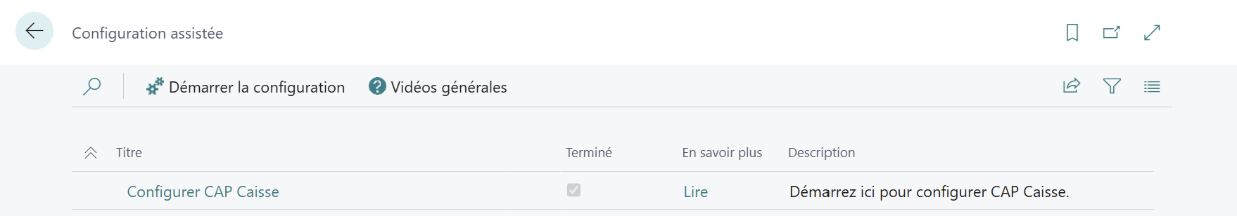 Configurer CAP Caisse