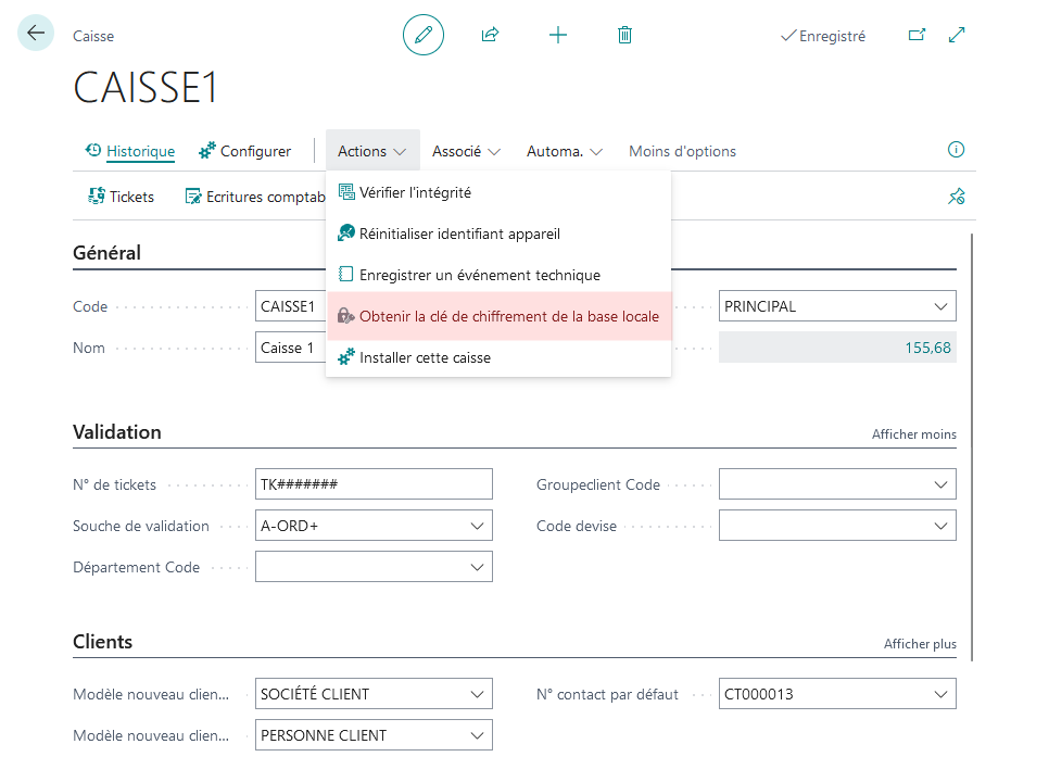 Obtenir la clé de chiffrement de la base locale
