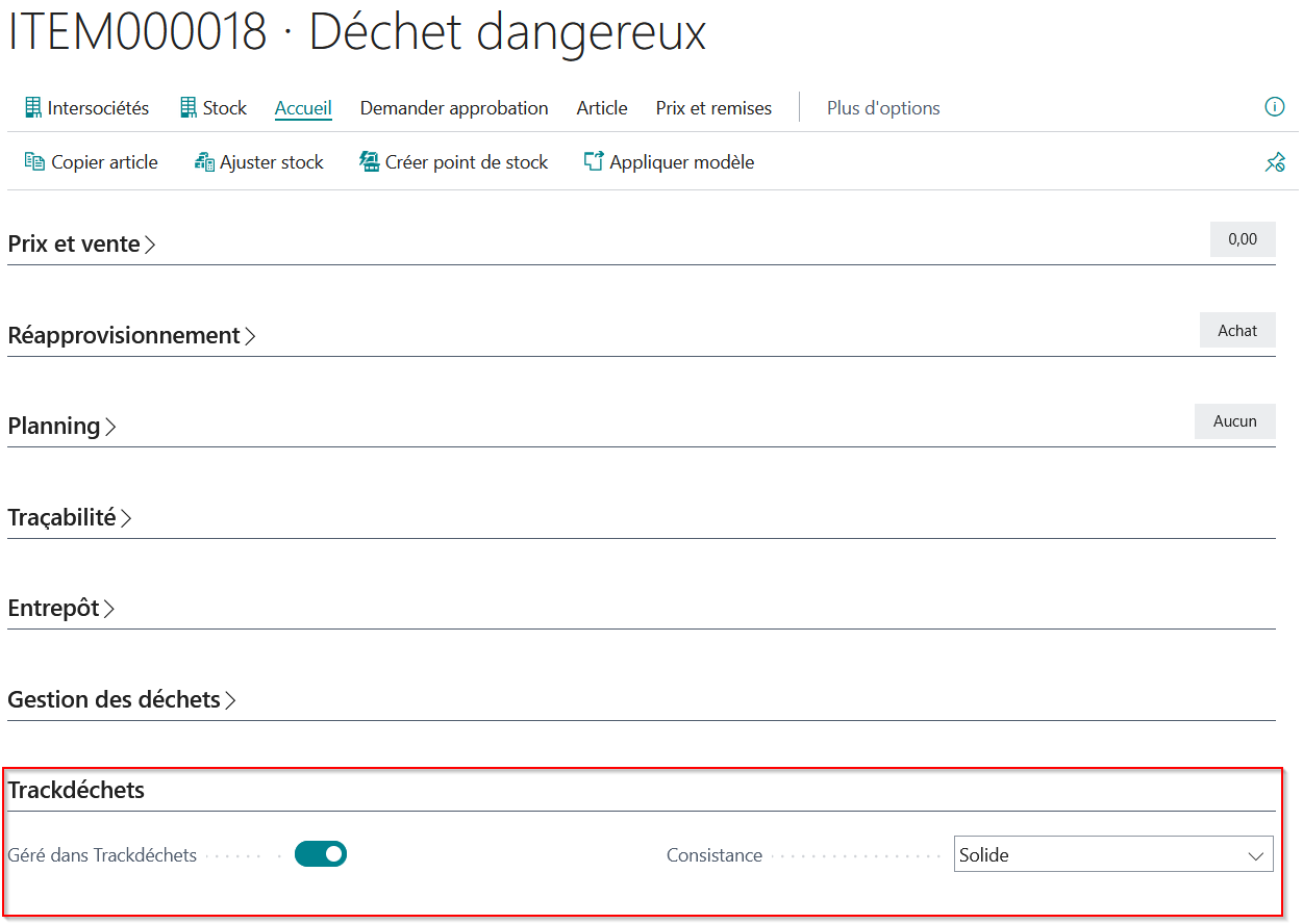 Le groupe Trackdéchets sur la fiche article