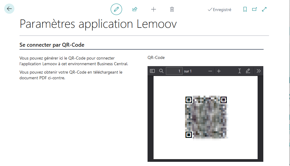 QR-Code de configuration