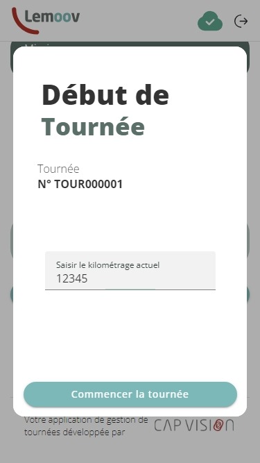 Démarrer une tournée