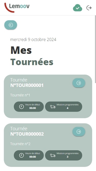 Liste des tournées