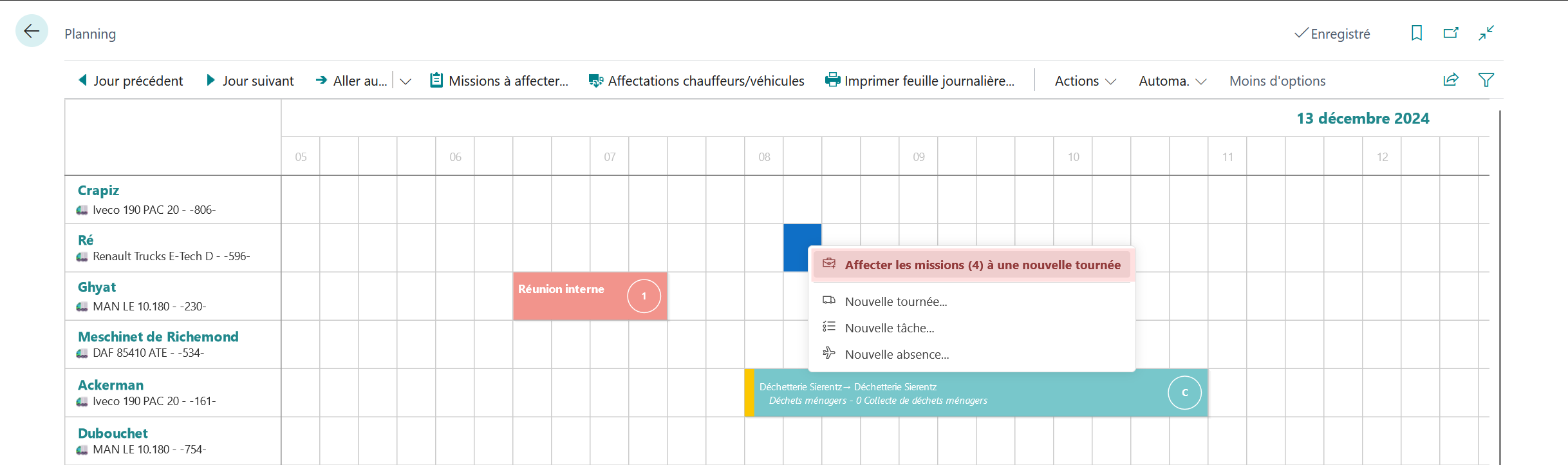 Affecter les missions