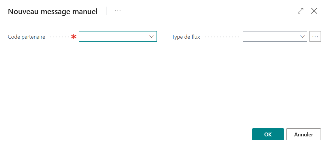 Création d'un message manuel