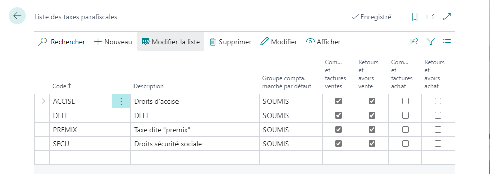 Liste des taxes parafiscales