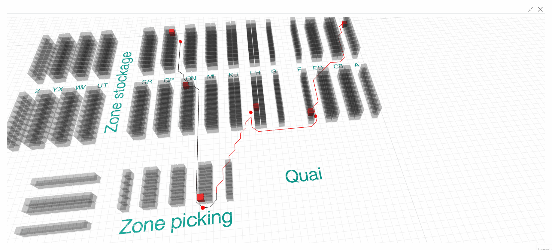 Visualisation d'un parcours optimisé