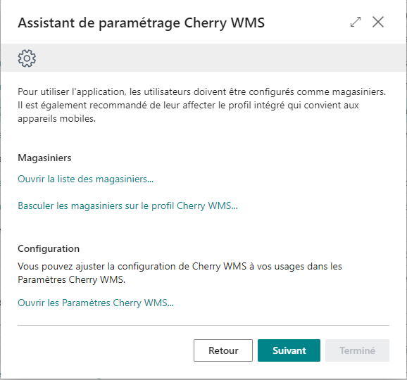 Configurer CAP Logistics - WMS