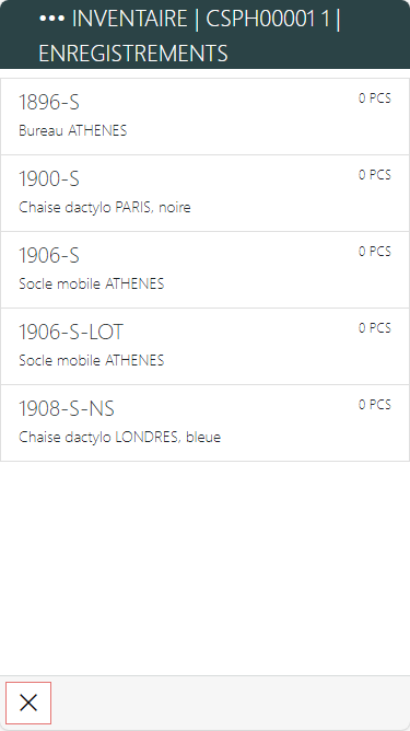 Menu lignes