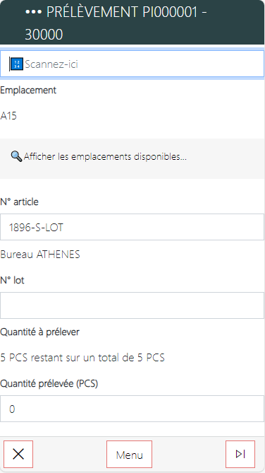 Traitement d'une ligne de prélevement