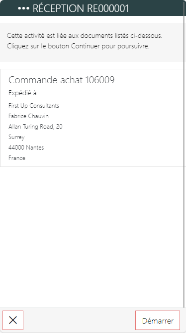 Résumé de la réception
