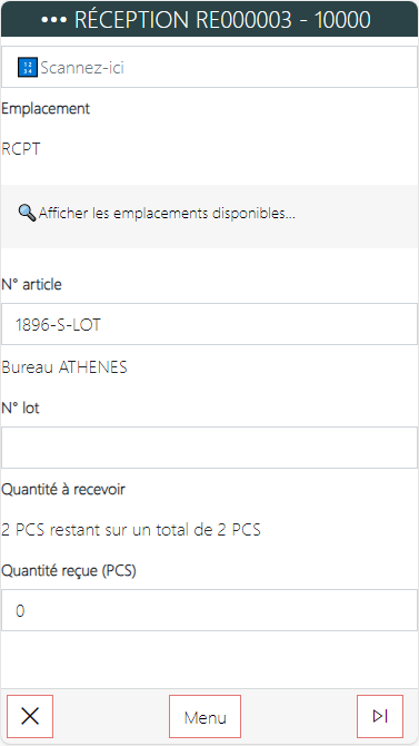 Traitement d'une ligne de réception