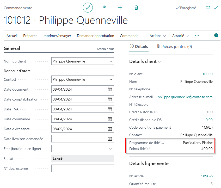 Consulter le statut du client