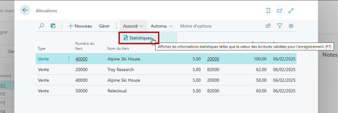 Statistiques Allocation