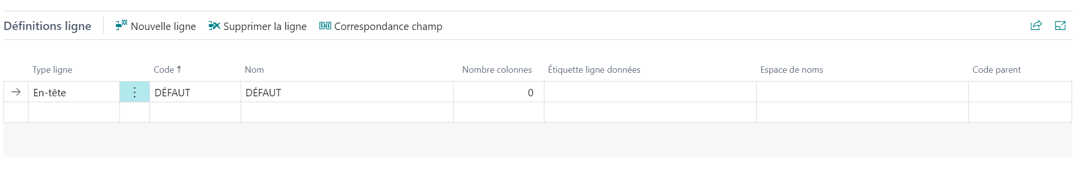 Définitions ligne