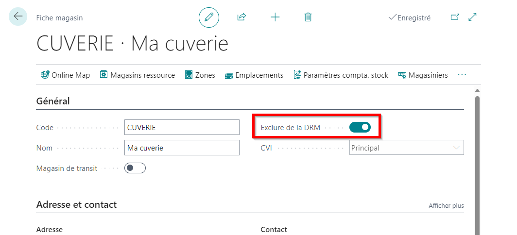 Exclure le magasin de cuverie de la DRM