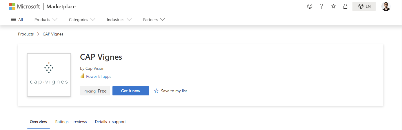Démarrer l'installation de l'application