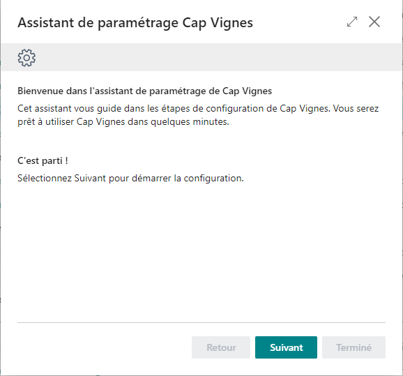 Démarrage de l'assistant de configuration
