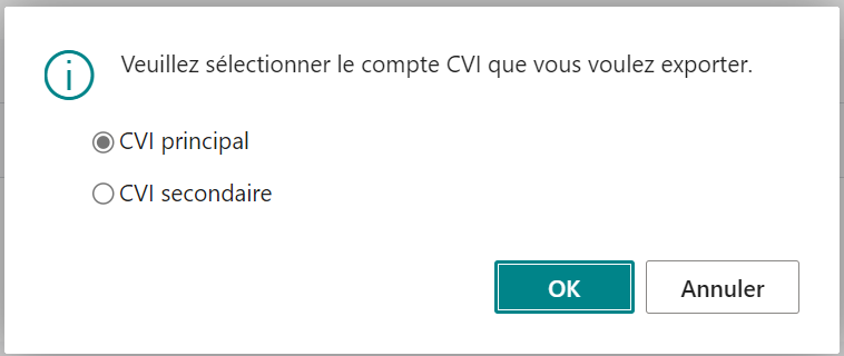 Exporter le CVI souhaité