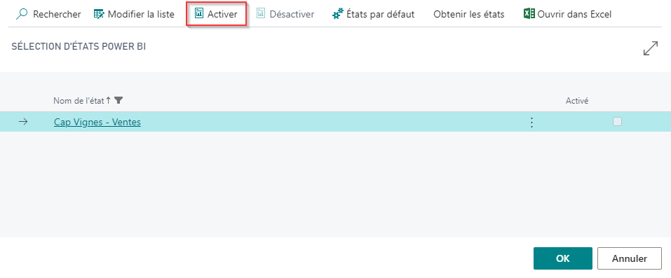 Sélectionnez un état