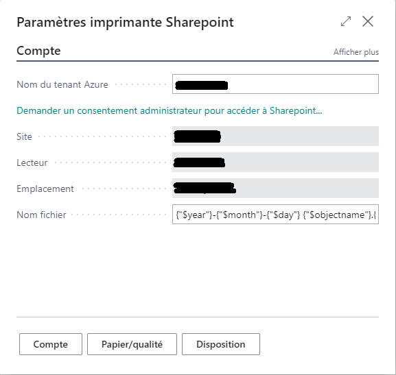 Configurer l'imprimante