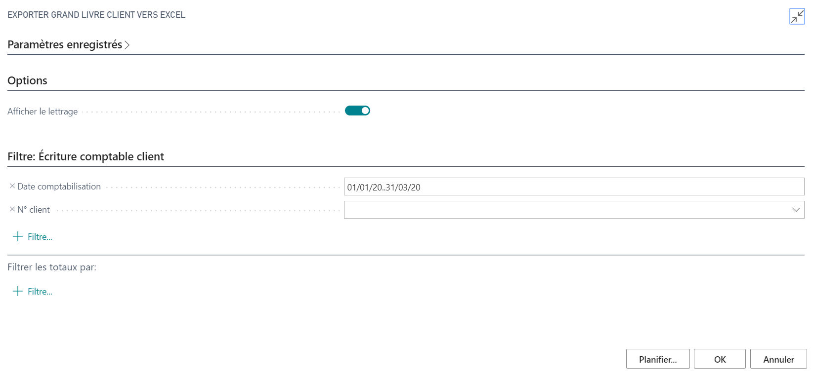 Fonction d'export vers Excel