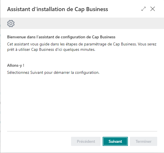 Démarrage de l'assistant de configuration