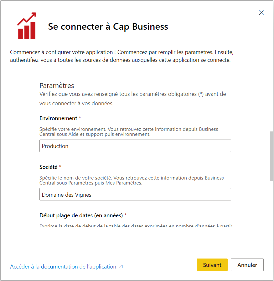 Informations d'accès